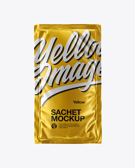 Metallic Sachet Mockup