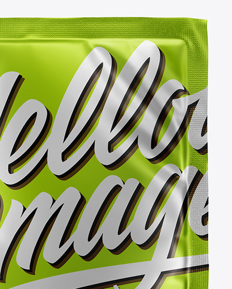 Metallic Sachet Mockup