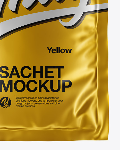 Metallic Sachet Mockup