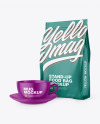 Matte Stand-Up Bag with Matte Coffee Mug Mockup