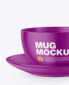 Matte Stand-Up Bag with Matte Coffee Mug Mockup