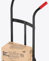 Hand Truck With Kraft Boxes Mockup