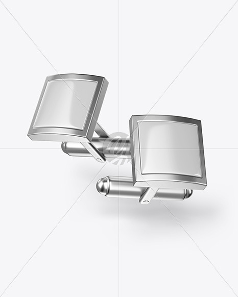 Two Cufflinks with Square Caps Mockup