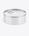 Metallic Tin Can w/ Glossy Finish Mockup