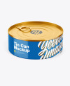 Metallic Tin Can w/ Glossy Finish Mockup