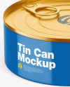 Metallic Tin Can w/ Glossy Finish Mockup