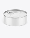 Metallic Tin Can w/ Matte Finish Mockup