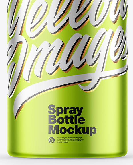 Metallic Spray Bottle Mockup