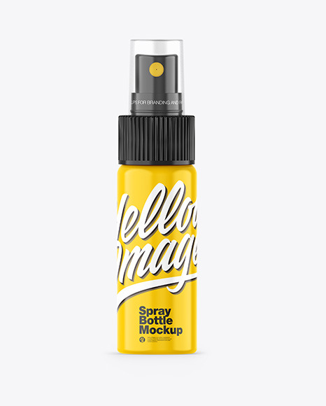 Glossy Spray Bottle Mockup