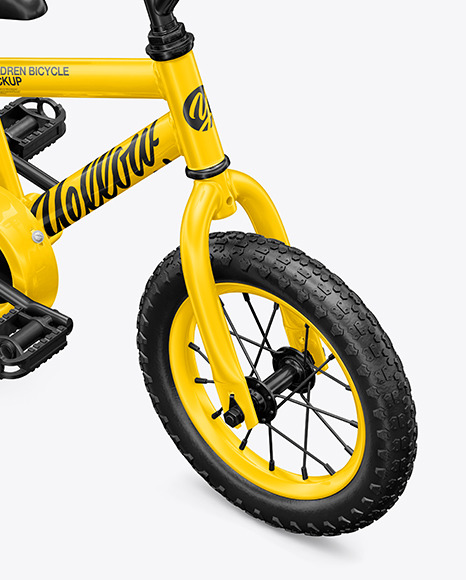 Children Bike Mockup - Half Side View