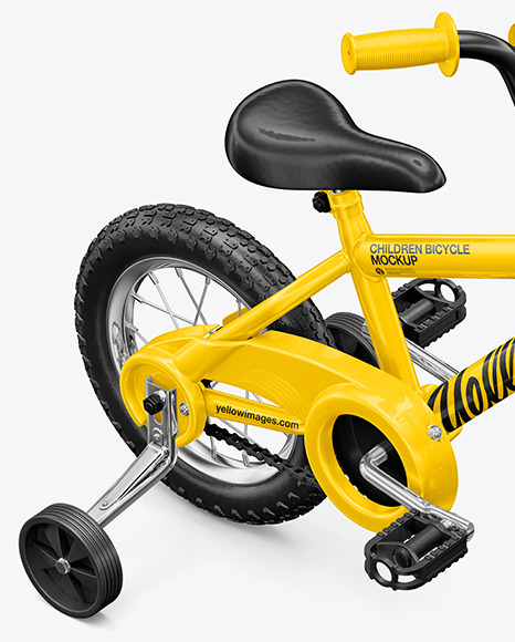 Children Bike Mockup - Half Side View