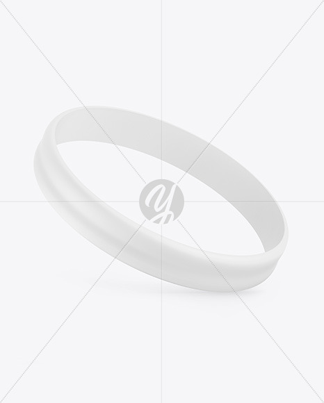 Matte Silicone Wristband Mockup