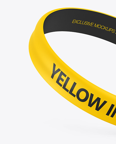 Matte Silicone Wristband Mockup