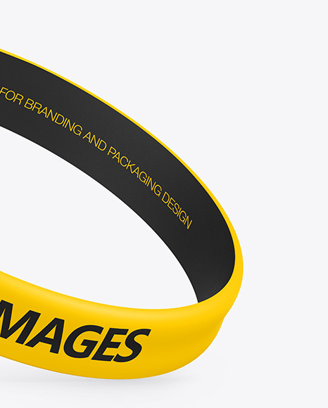 Matte Silicone Wristband Mockup