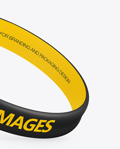 Matte Silicone Wristband Mockup