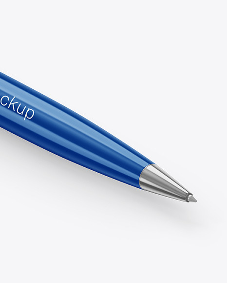 Glossy Pen w/ Metallic Finish Mockup