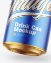 Matte Metallic Drink Can Mockup