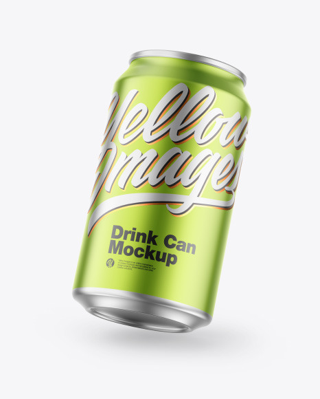 Matte Metallic Drink Can Mockup