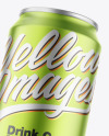 Matte Metallic Drink Can Mockup