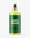 Clear Cosmetic Bottle with Pump Mockup