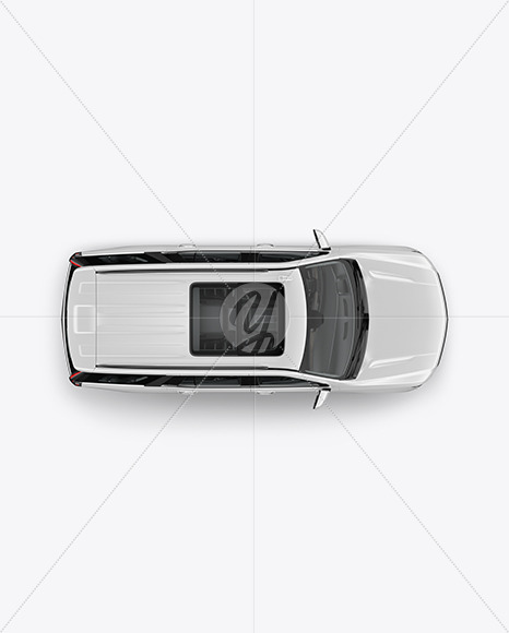 Luxury SUV Mockup - Top View