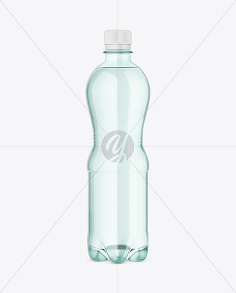 Green Plastic Water Bottle Mockup