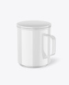 Glossy Plastic Mug Mockup