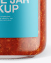 Glass Tomato Meat Sauce Jar with Paper Cap Mockup