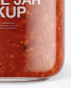 Glass Tomato Meat Sauce Jar with Paper Cap Mockup