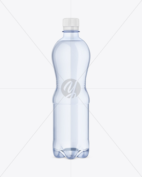 Blue Plastic Water Bottle Mockup