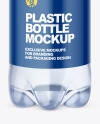 Blue Plastic Water Bottle Mockup