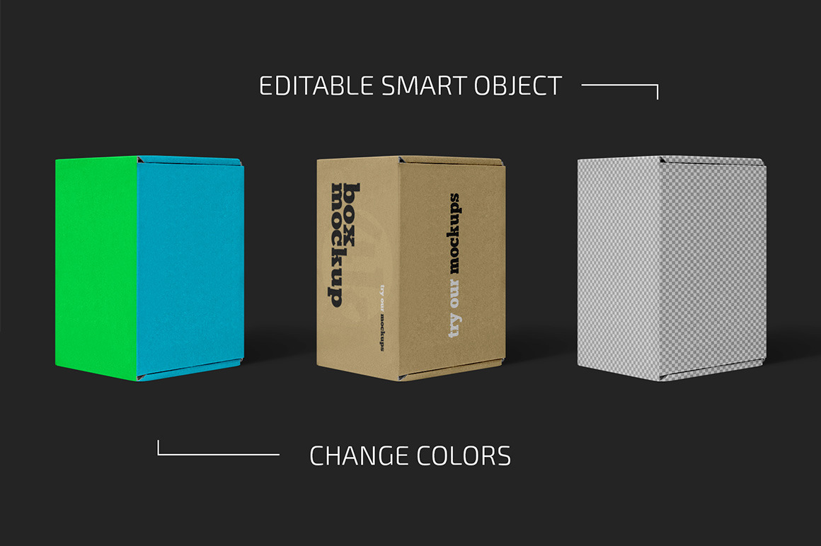 Small Paper Box Mockup Set