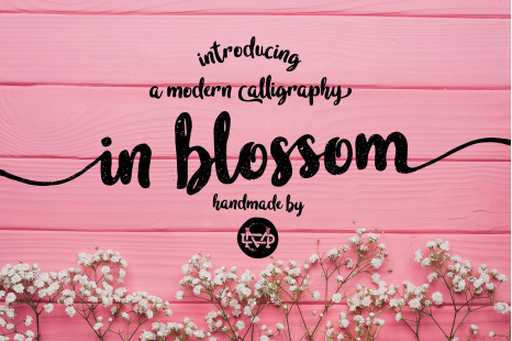 In blossom Font - Handwritten script font