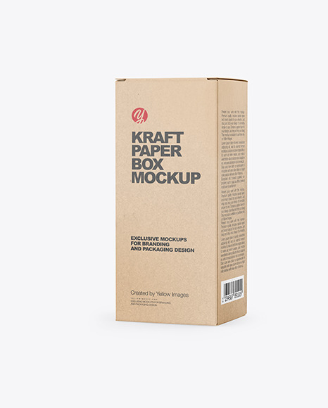 Matte Dropper Bottle with Kraft Paper Box Mockup