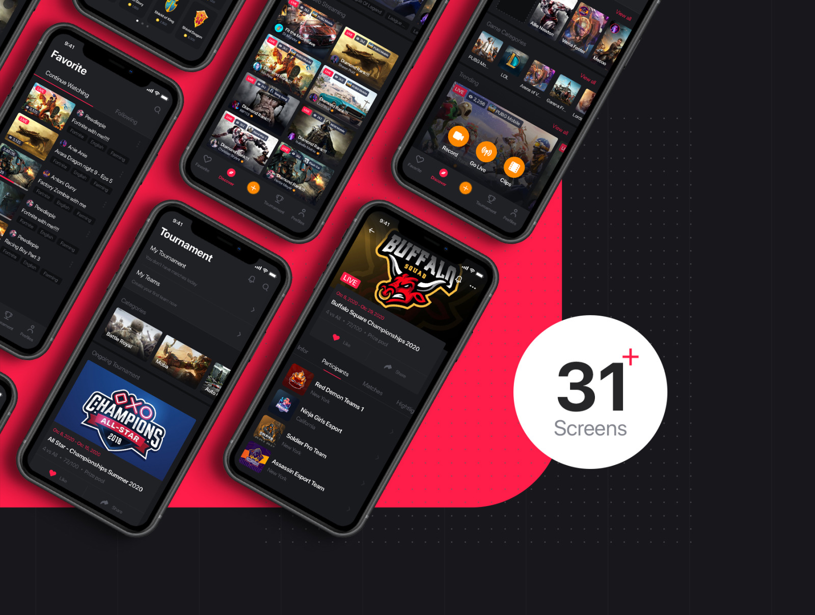 Climax - Live Game Streaming UI Kit Climax - Live Game Streaming UI Kit