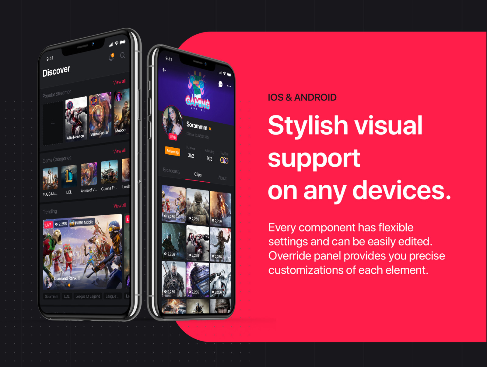Climax - Live Game Streaming UI Kit Climax - Live Game Streaming UI Kit