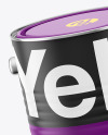 Two Matte Paint Buckets Mockup