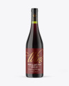 Green Glass Red Wine Bottle Mockup