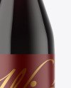 Green Glass Red Wine Bottle Mockup