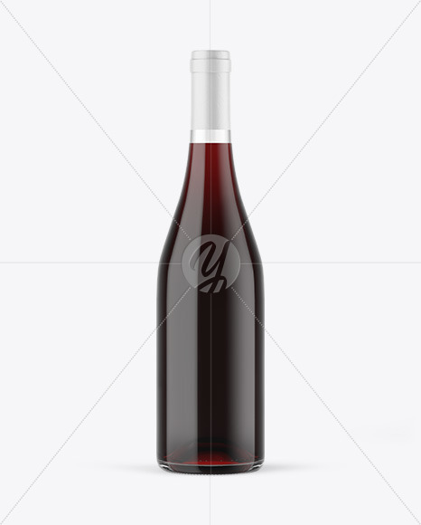 Clear Glass Red Wine Bottle Mockup Clear Glass Red Wine Bottle Mockup