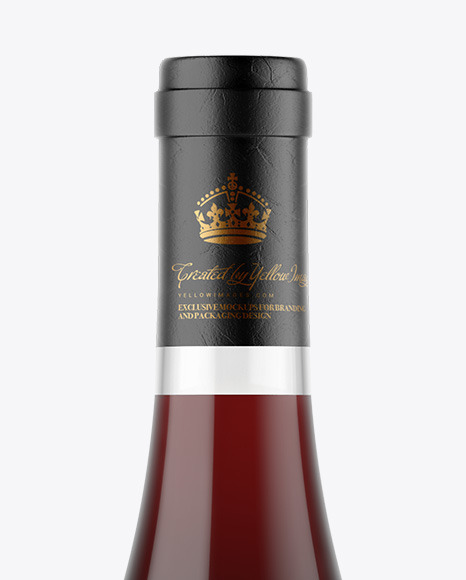 Clear Glass Red Wine Bottle Mockup Clear Glass Red Wine Bottle Mockup