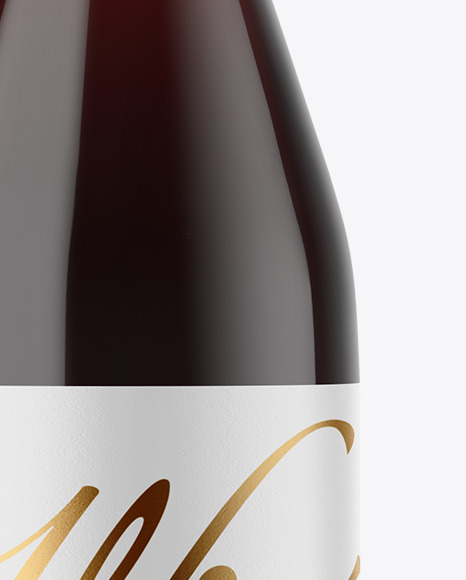 Clear Glass Red Wine Bottle Mockup Clear Glass Red Wine Bottle Mockup