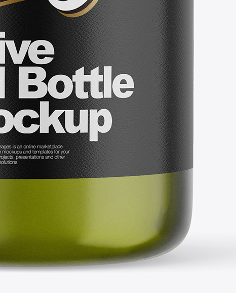 Glass Olive Oil Bottle Mockup