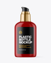 Glossy Cosmetic Bottle with Pump Mockup