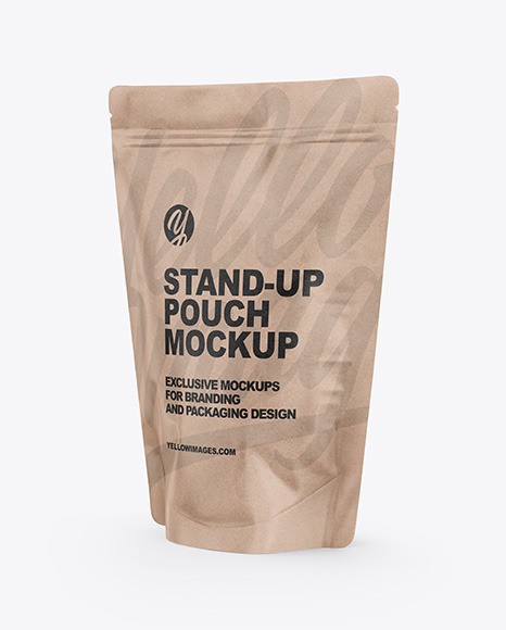 Kraft Stand-Up Pouch Mockup