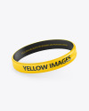 Glossy Silicone Wristband Mockup