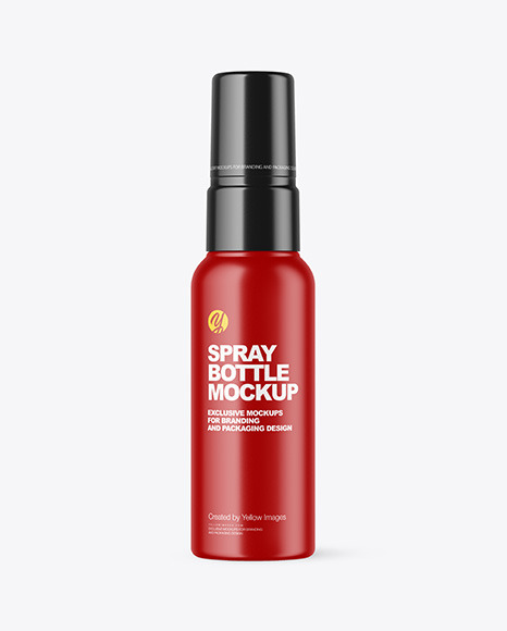 Matte Spray Bottle Mockup