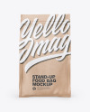 Kraft Stand-Up Bag Mockup - Front View