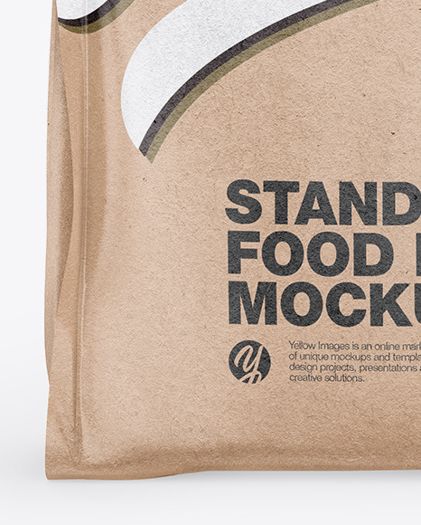 Kraft Stand-Up Bag Mockup - Front View