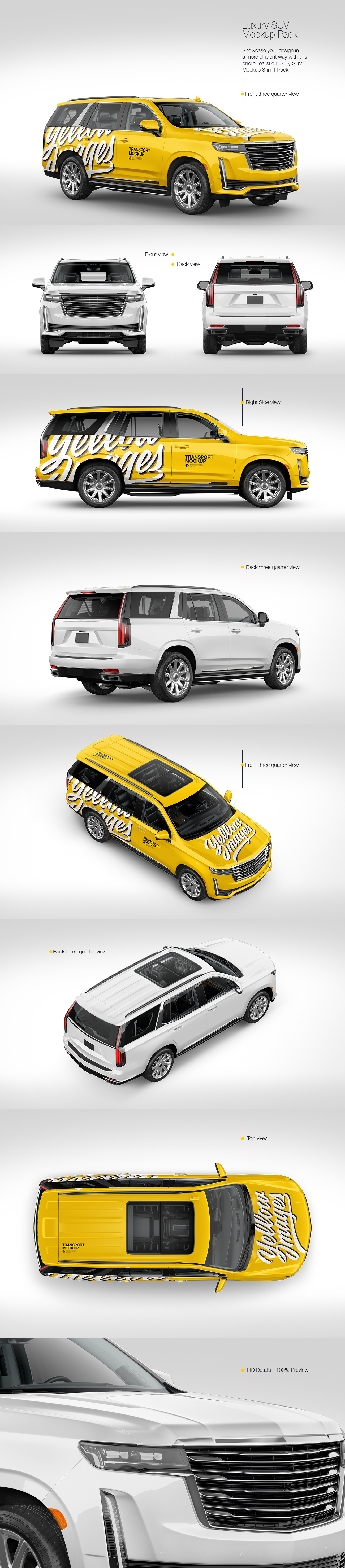 Luxury SUV Mockup Pack Luxury SUV Mockup Pack